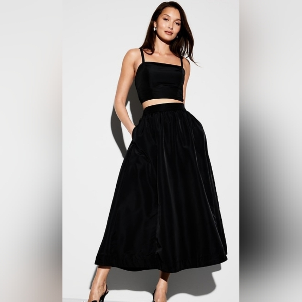 Old Navy Elegant Black Midi Dress